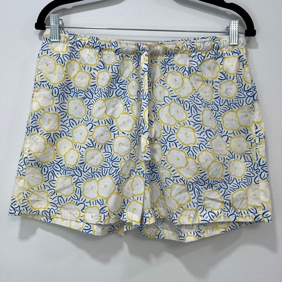 Derek Rose London Womens Pajama Set Small NWT Cotton Tank Floral Blue Yellow - Picture 2 of 13